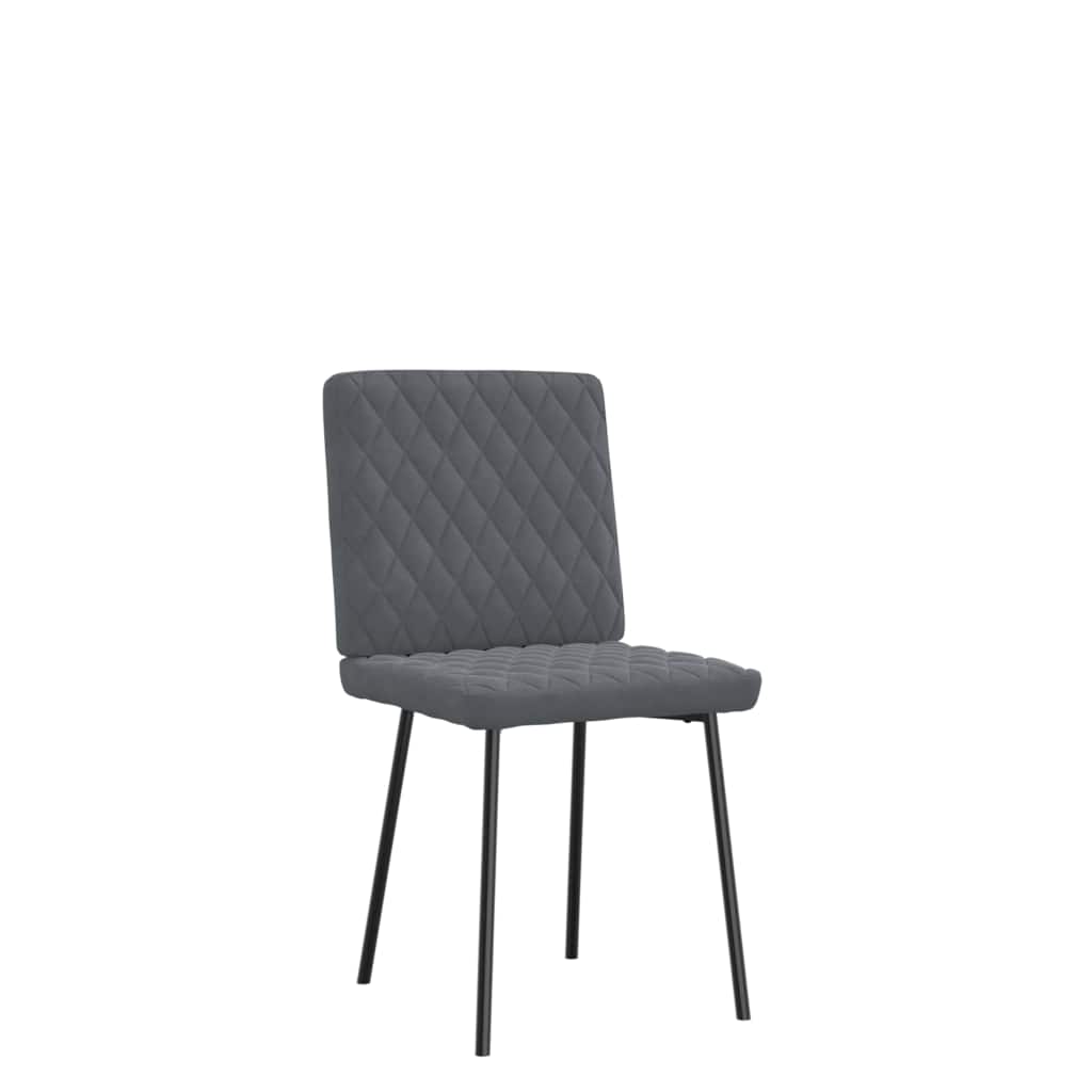 Chaises à manger lot de 6 gris foncé velours - XIOS
