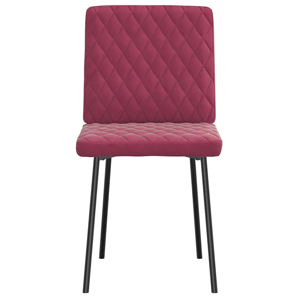 Chaises à manger lot de 6 rouge bordeaux velours Chaises de cuisine vidaXL