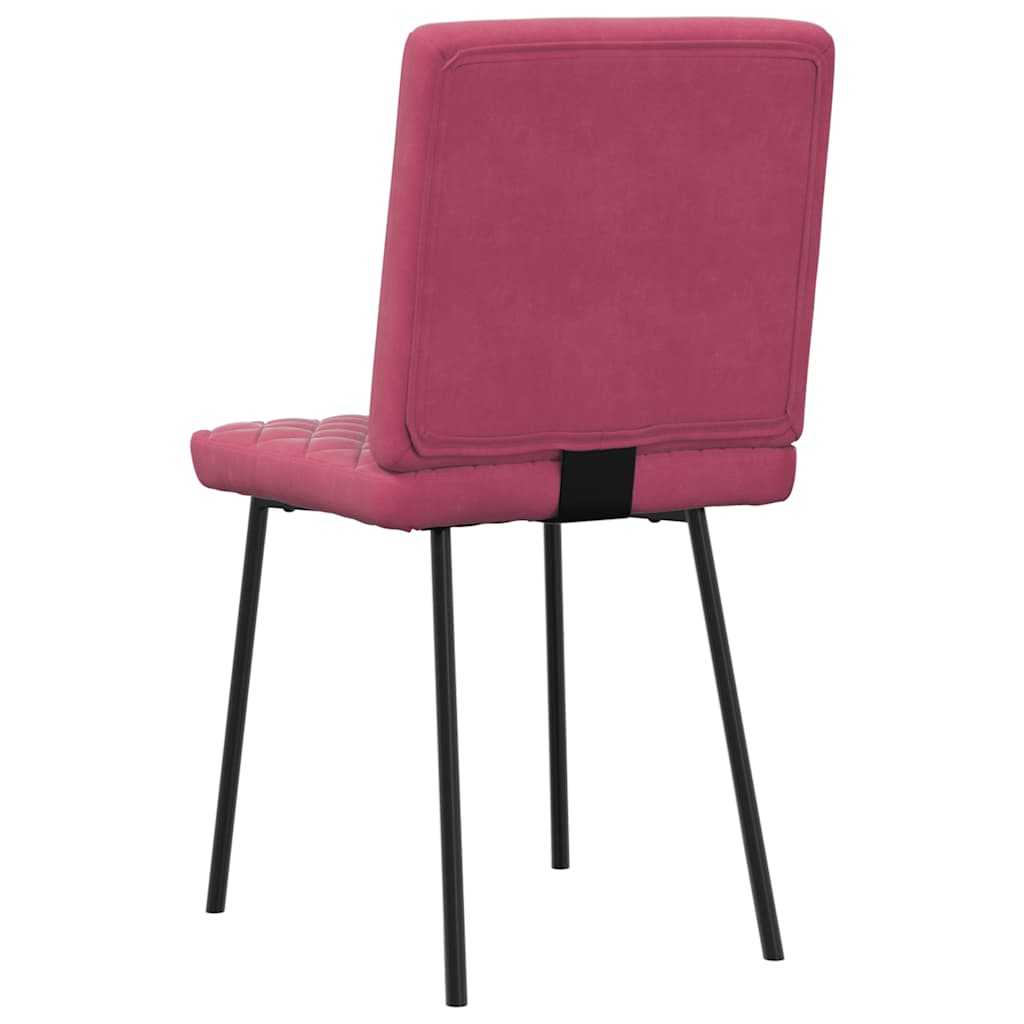 Chaises à manger lot de 6 rouge bordeaux velours Chaises de cuisine vidaXL