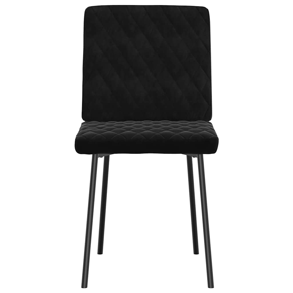 Chaises à manger lot de 6 noir velours - XIOS