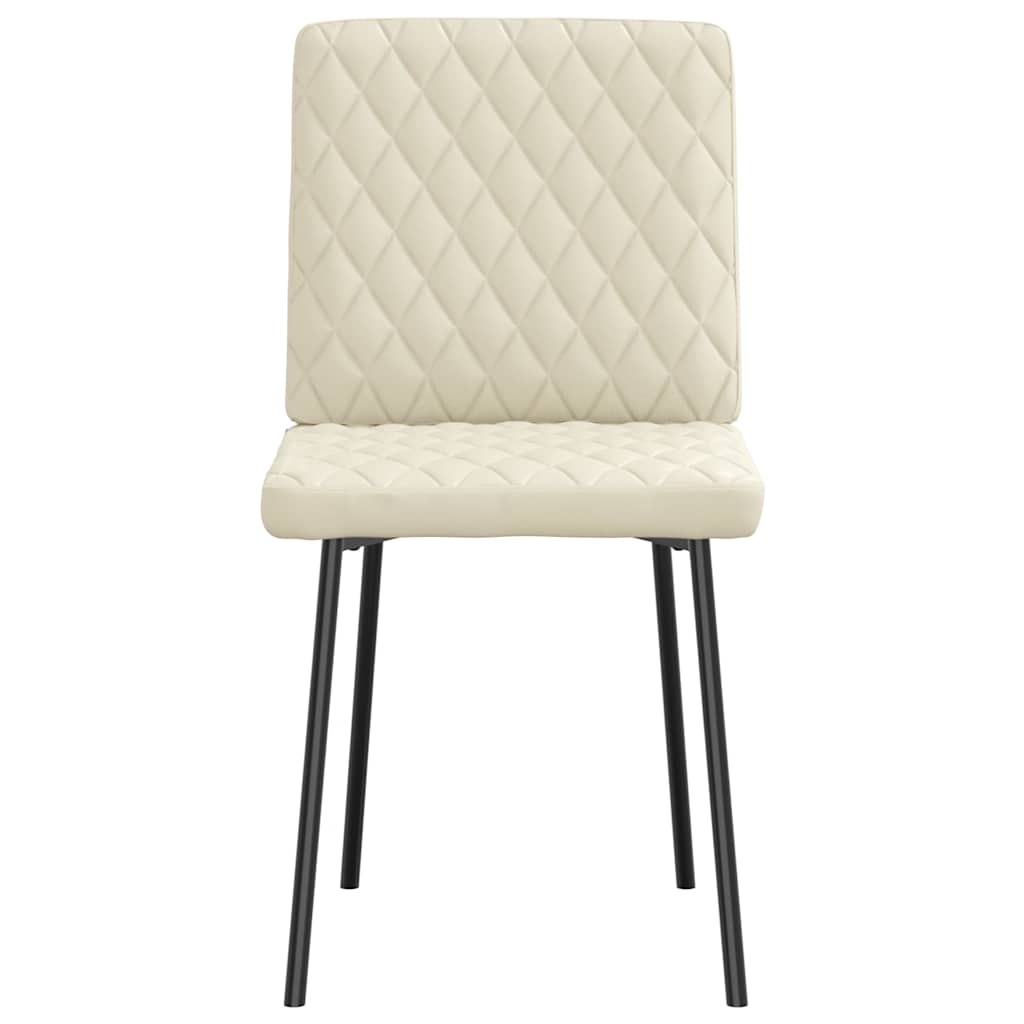 Chaises à manger lot de 6 crème similicuir - XIOS