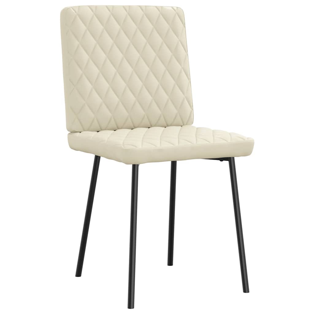 Chaises à manger lot de 6 crème similicuir - XIOS