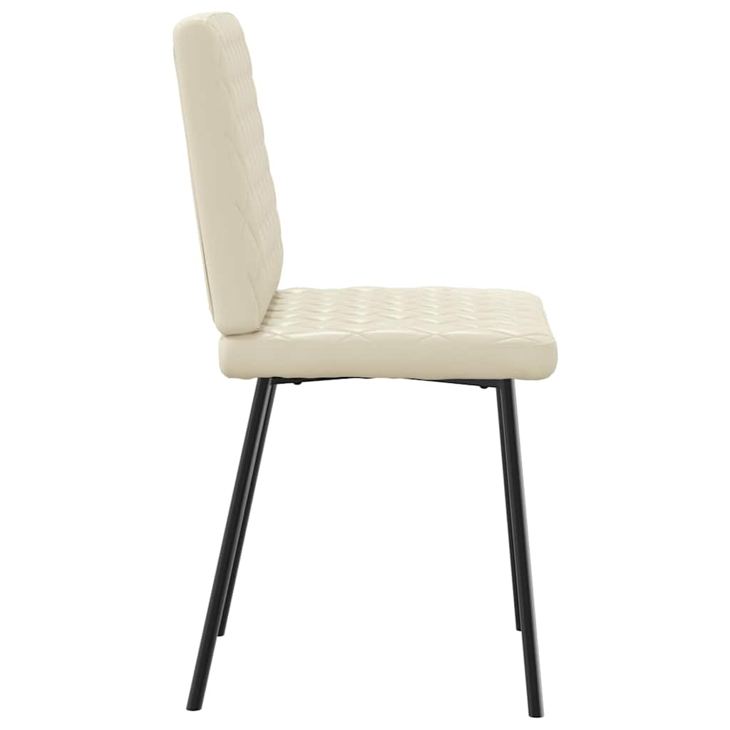 Chaises à manger lot de 6 crème similicuir - XIOS