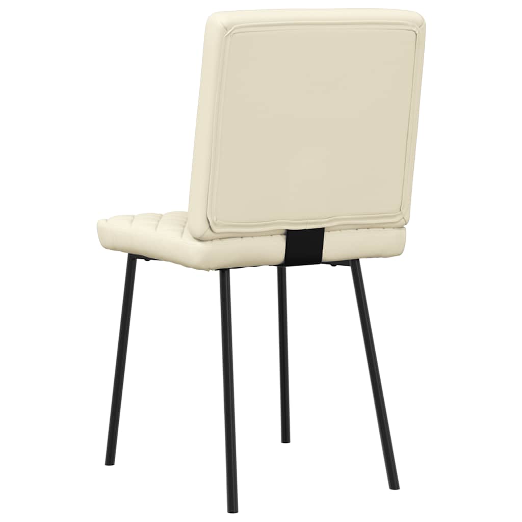 Chaises à manger lot de 6 crème similicuir - XIOS