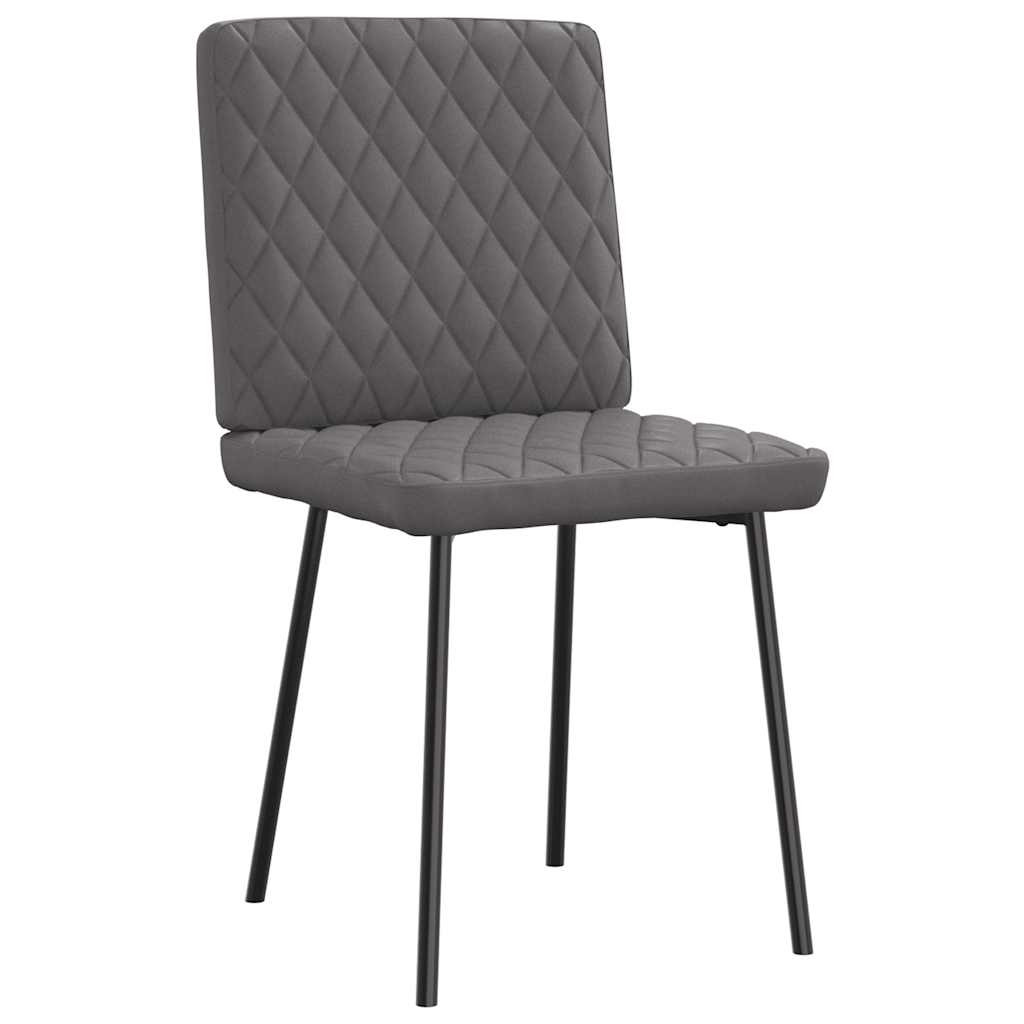 Chaises à manger lot de 6 gris similicuir - XIOS