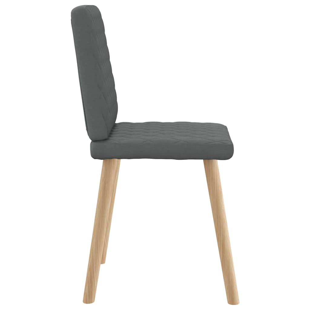 Chaises à manger lot de 6 gris foncé tissu - XIOS