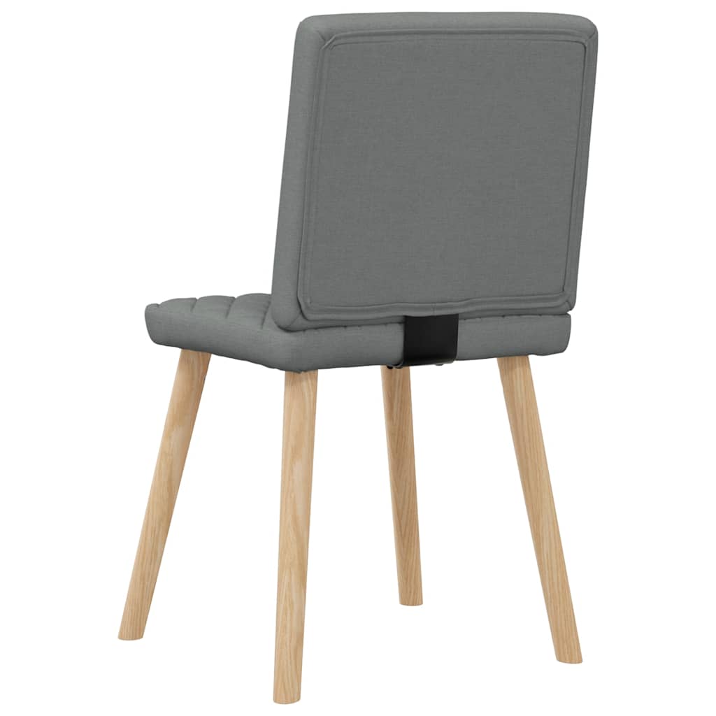 Chaises à manger lot de 6 gris foncé tissu - XIOS