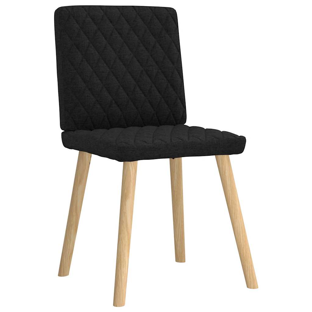 Chaises à manger lot de 6 noir tissu - XIOS