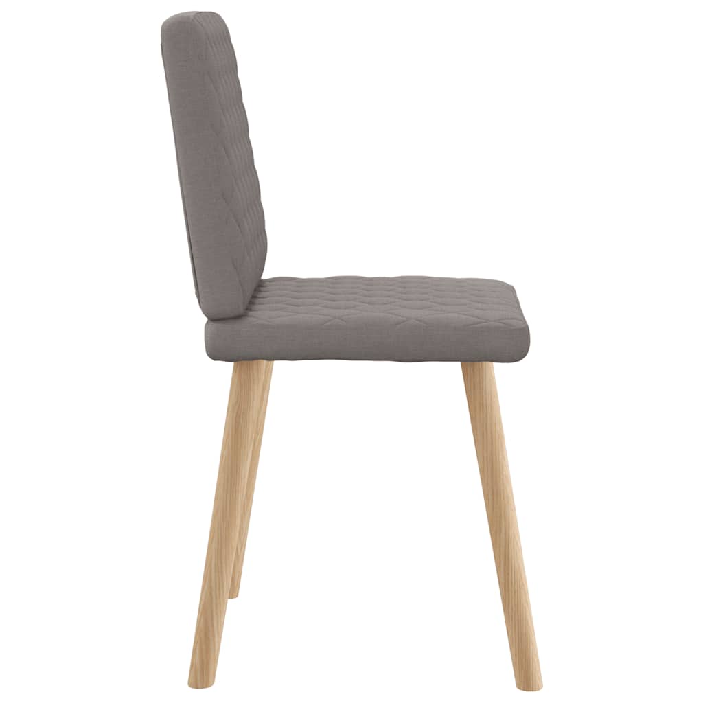 Chaises à manger lot de 6 taupe tissu - XIOS
