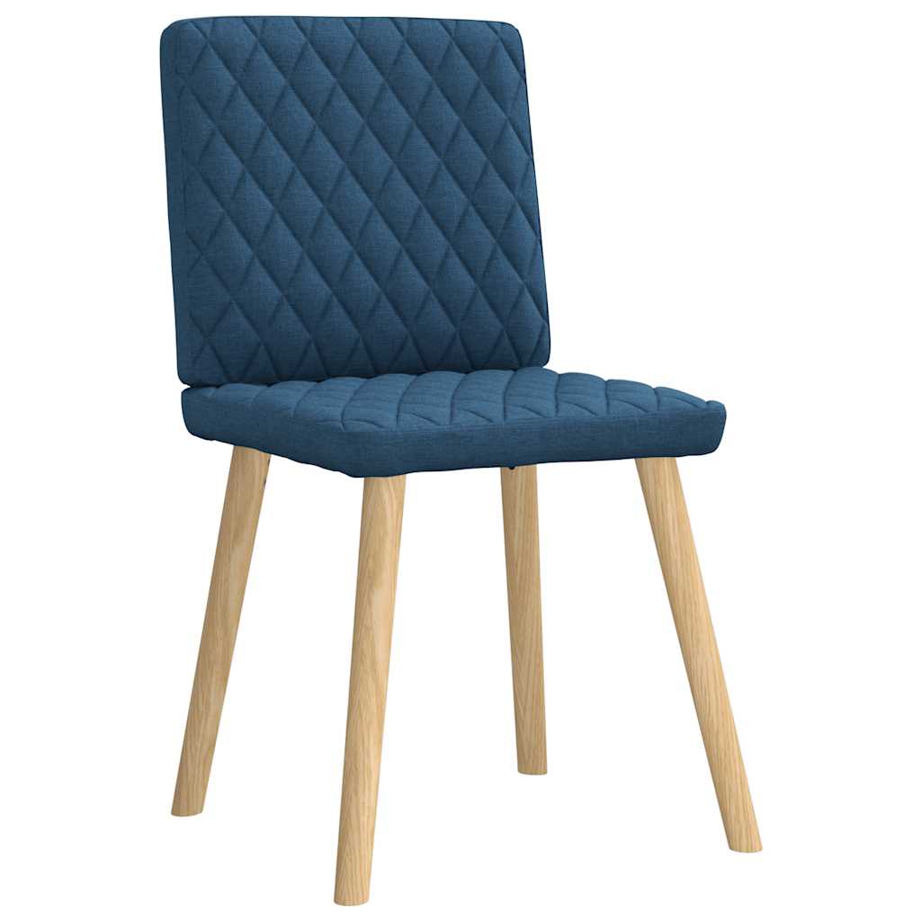 Chaises à manger lot de 6 bleu tissu - XIOS