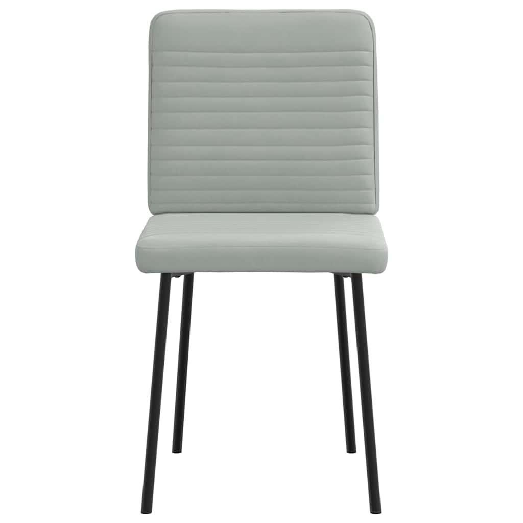 Chaises à manger lot de 6 gris clair velours - XIOS