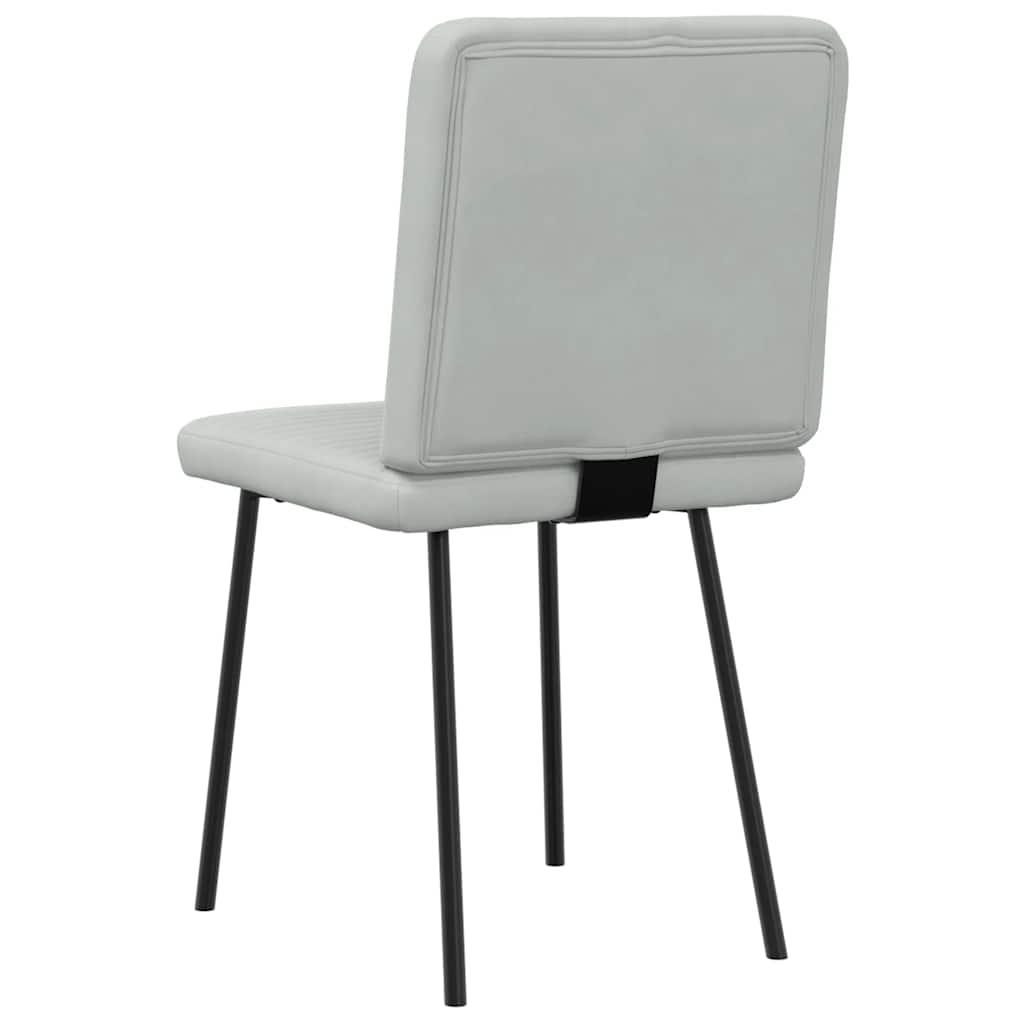 Chaises à manger lot de 6 gris clair velours - XIOS
