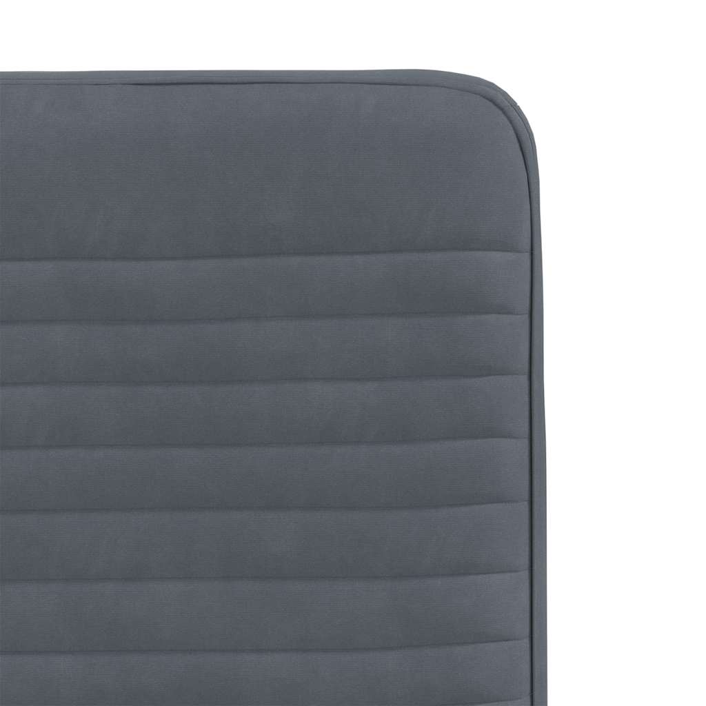 Chaises à manger lot de 6 gris foncé velours - XIOS