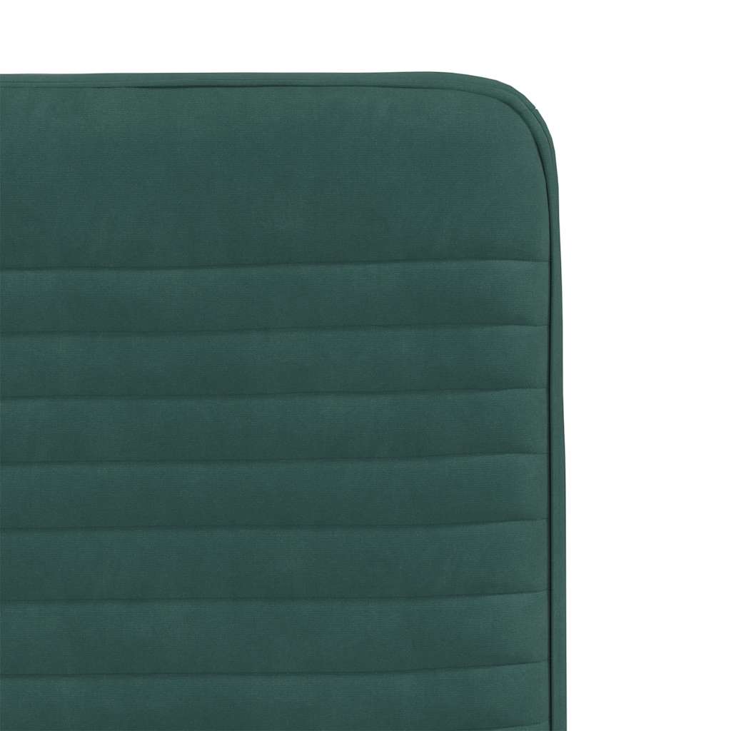 Chaises à manger lot de 6 vert foncé velours - XIOS