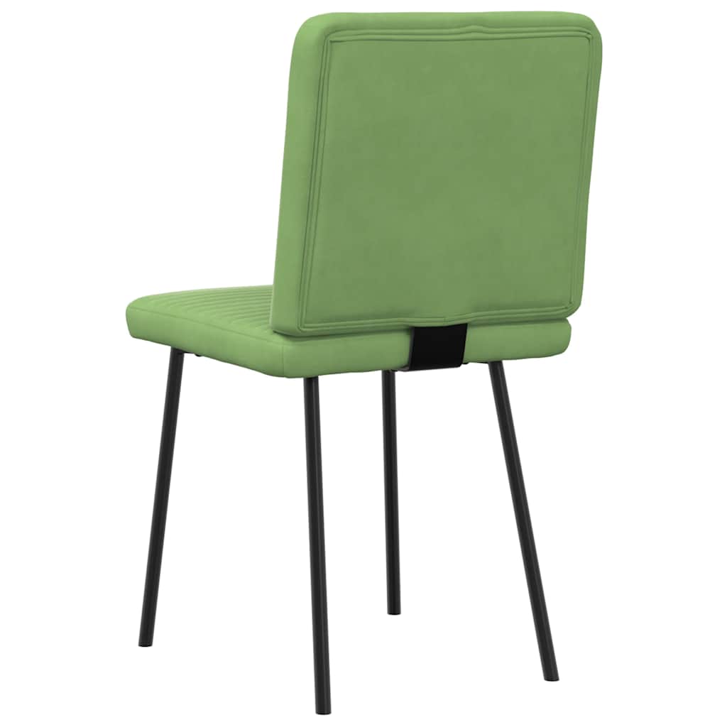 Chaises à manger lot de 6 vert clair velours - XIOS