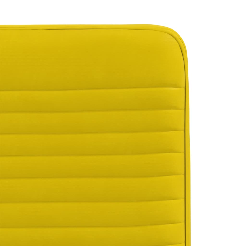 Chaises à manger lot de 6 jaune velours - XIOS