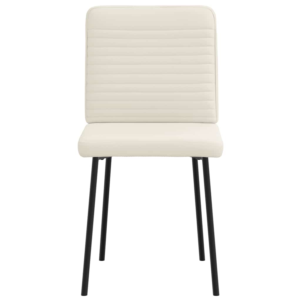 Chaises à manger lot de 6 crème velours - XIOS