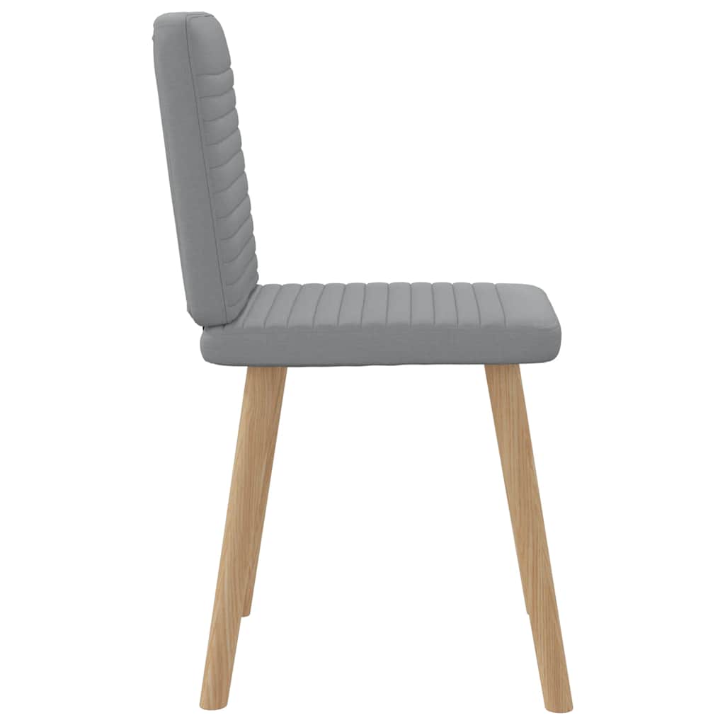 Chaises à manger lot de 6 gris clair tissu - XIOS