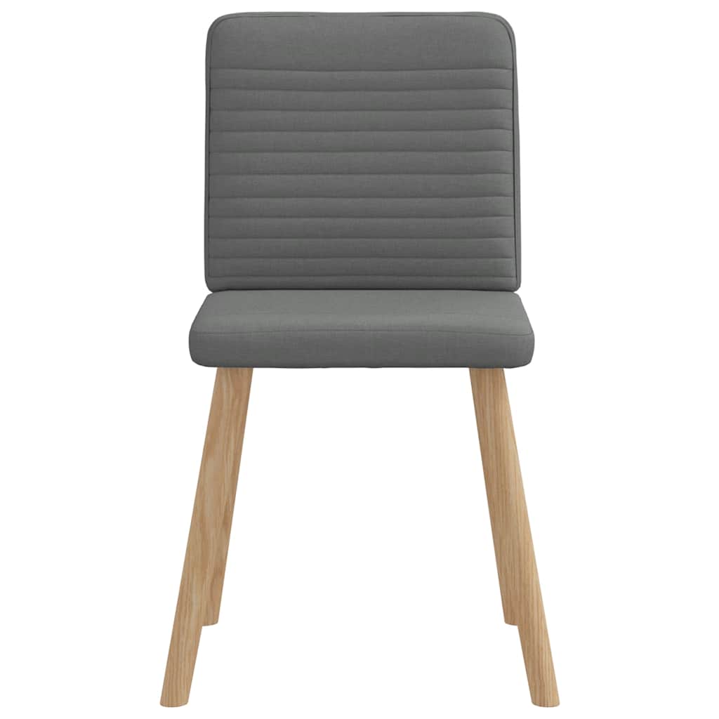 Chaises à manger lot de 6 gris foncé tissu - XIOS