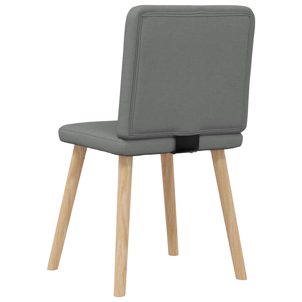 Chaises à manger lot de 6 gris foncé tissu - XIOS