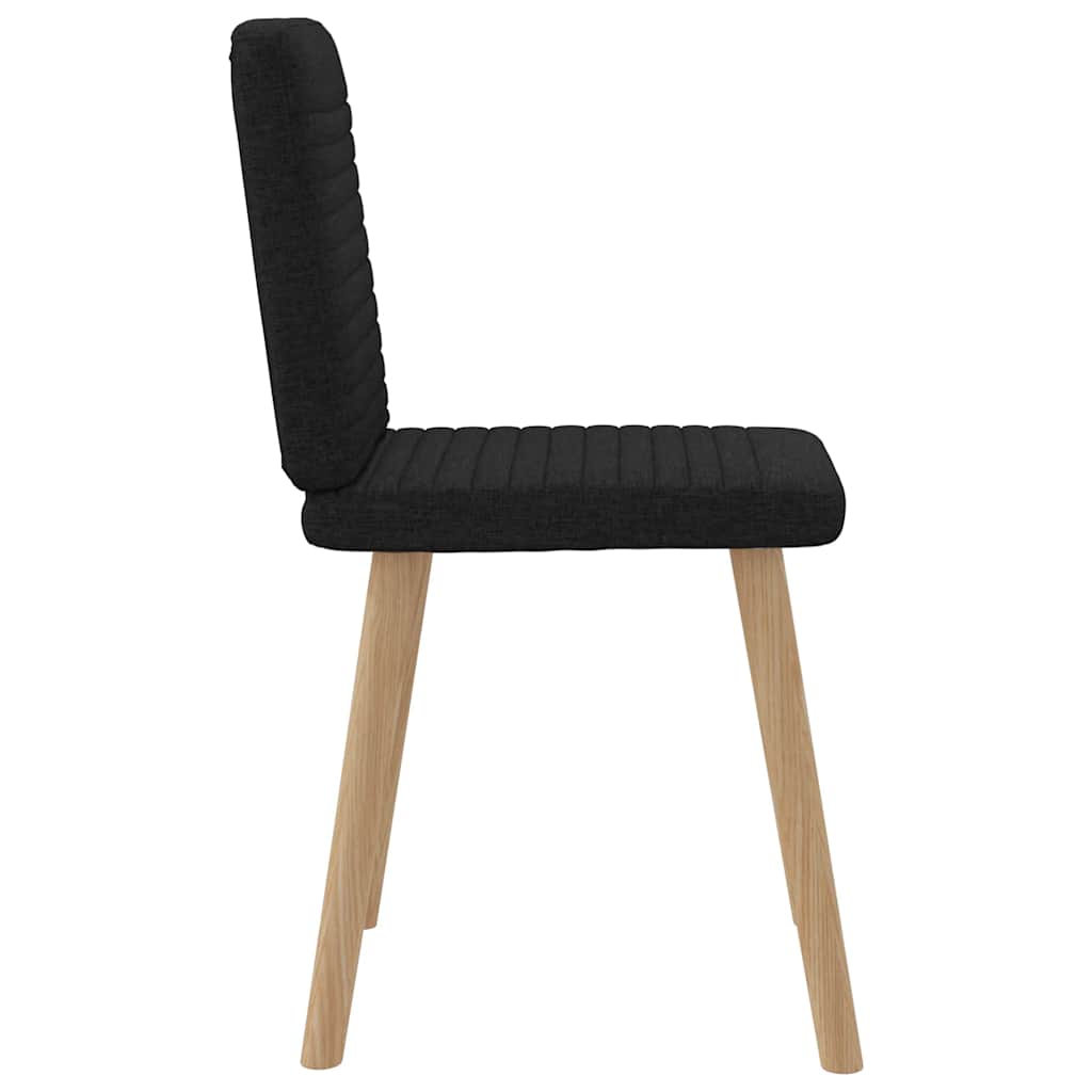 Chaises à manger lot de 6 noir tissu - XIOS
