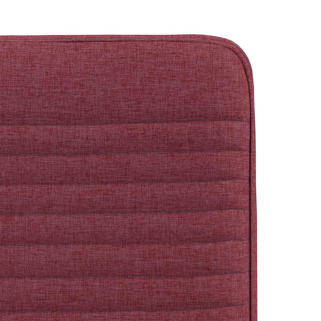 Chaises à manger lot de 6 rouge bordeaux tissu - XIOS