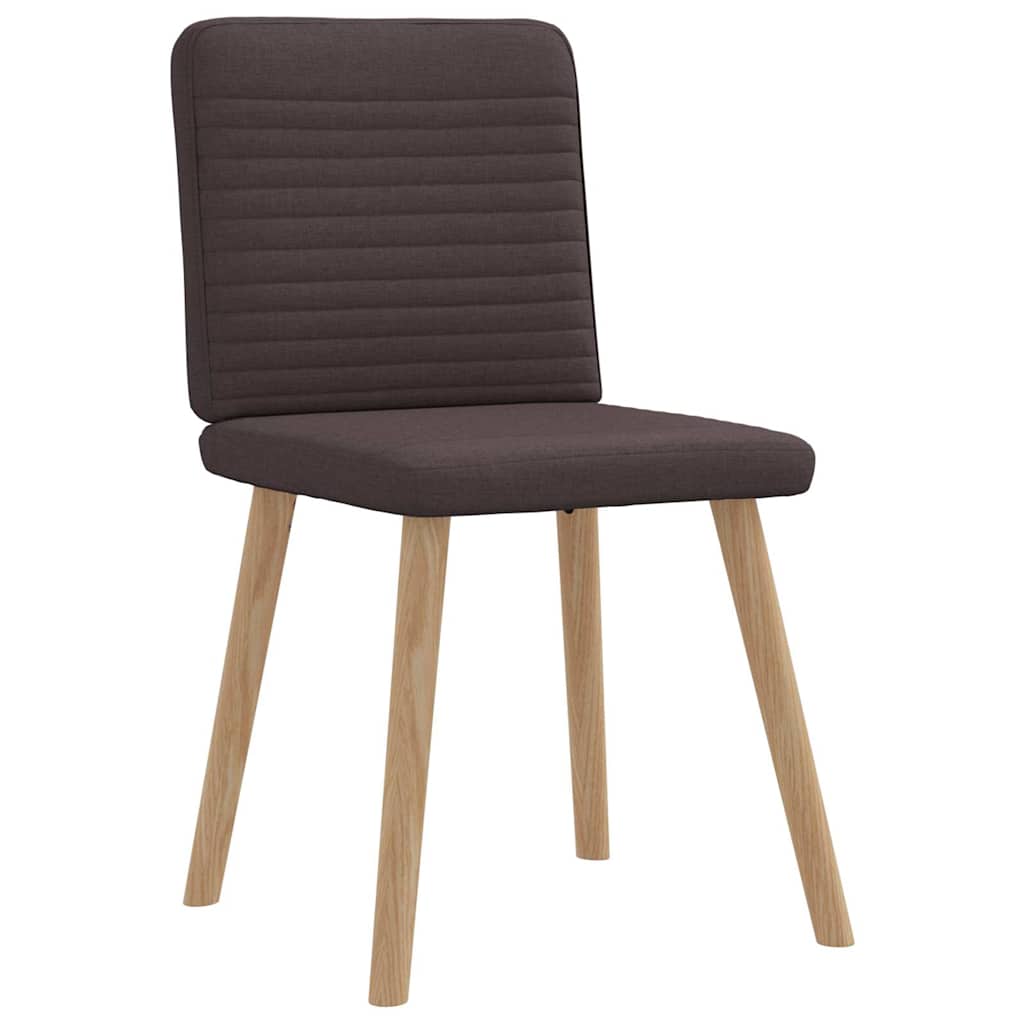 Chaises à manger lot de 6 marron foncé tissu - XIOS