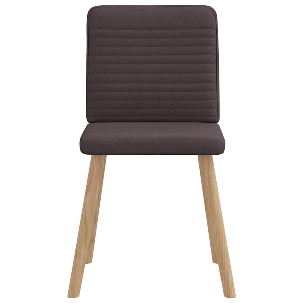 Chaises à manger lot de 6 marron foncé tissu - XIOS