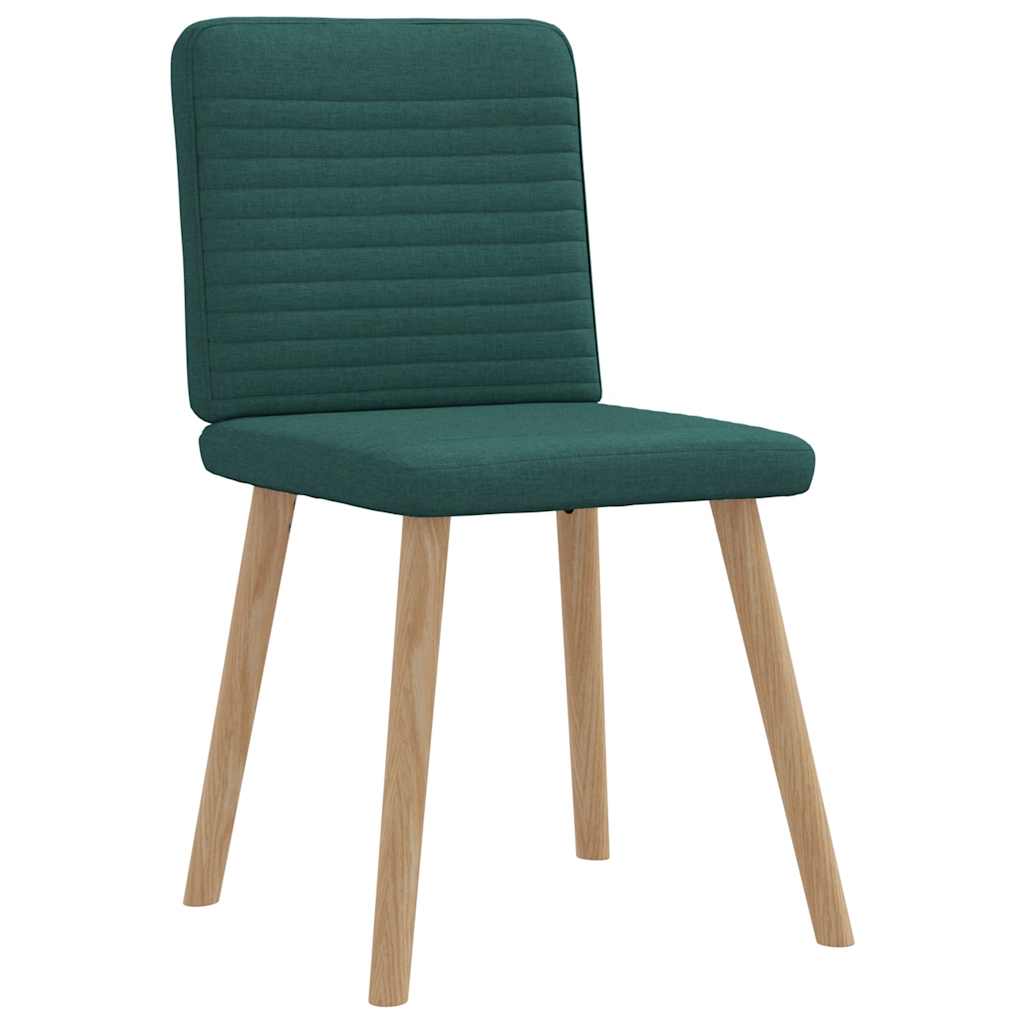 Chaises à manger lot de 6 vert foncé tissu - XIOS