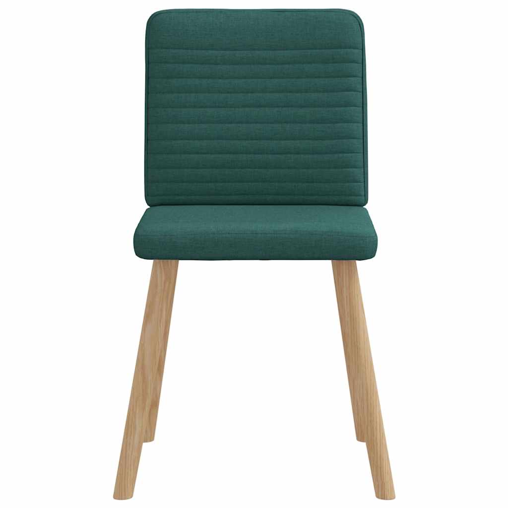 Chaises à manger lot de 6 vert foncé tissu - XIOS