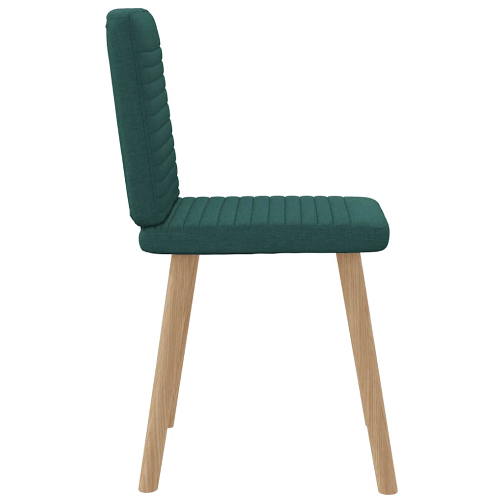 Chaises à manger lot de 6 vert foncé tissu - XIOS