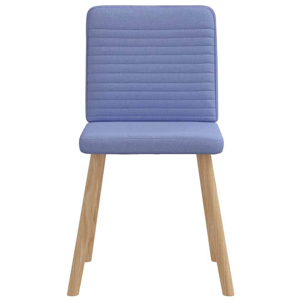 Chaises à manger lot de 6 bleu jean tissu - XIOS