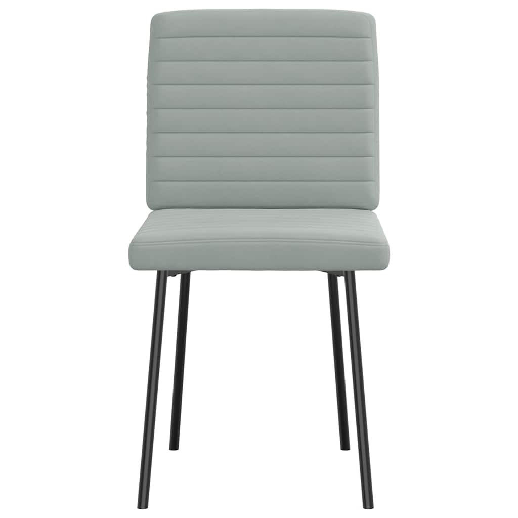 Chaises à manger lot de 6 gris clair velours - XIOS