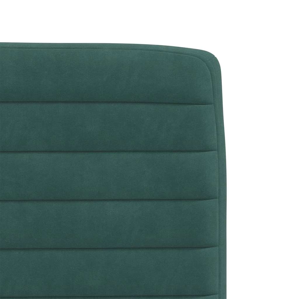 Chaises à manger lot de 6 vert foncé velours - XIOS