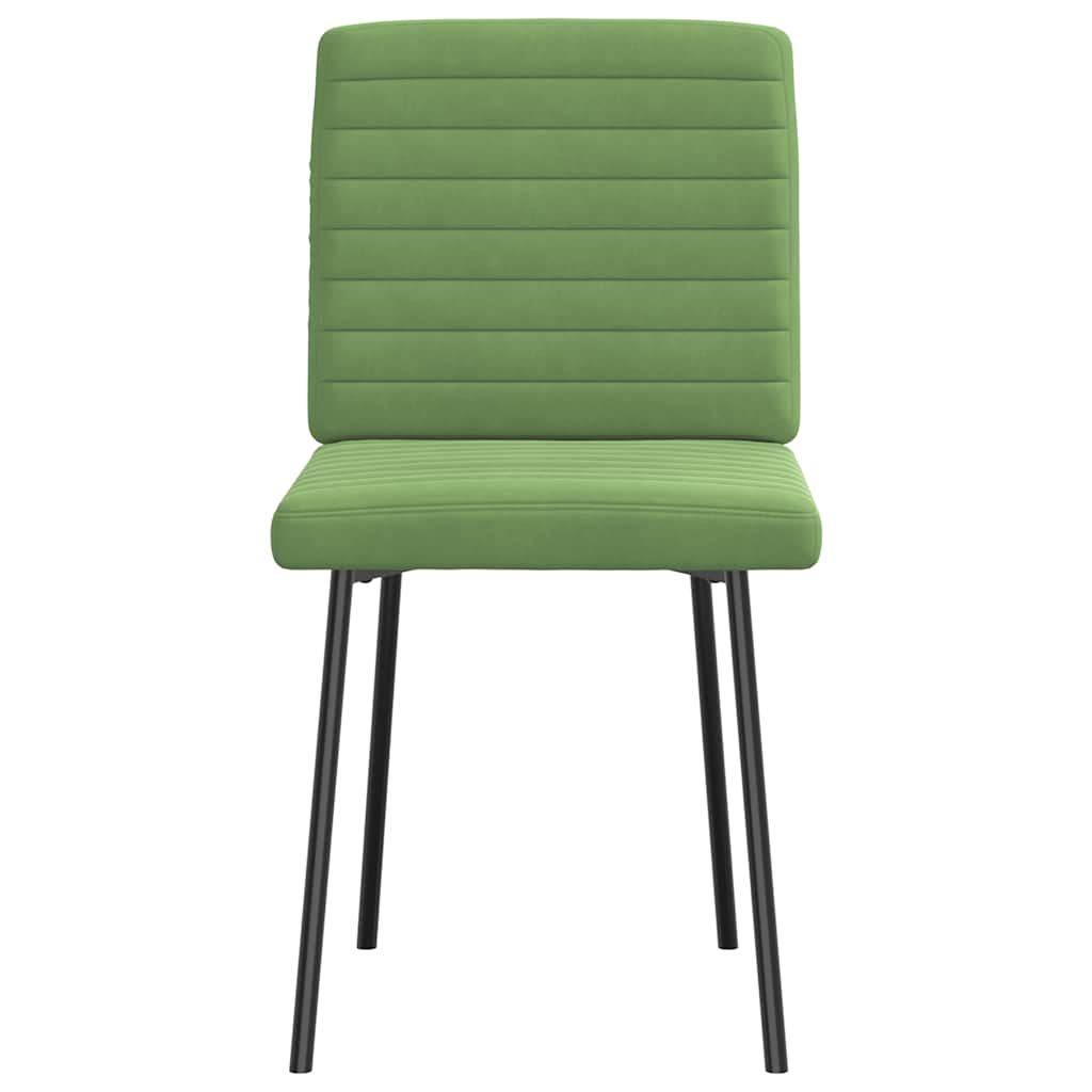 Chaises à manger lot de 6 vert clair velours - XIOS