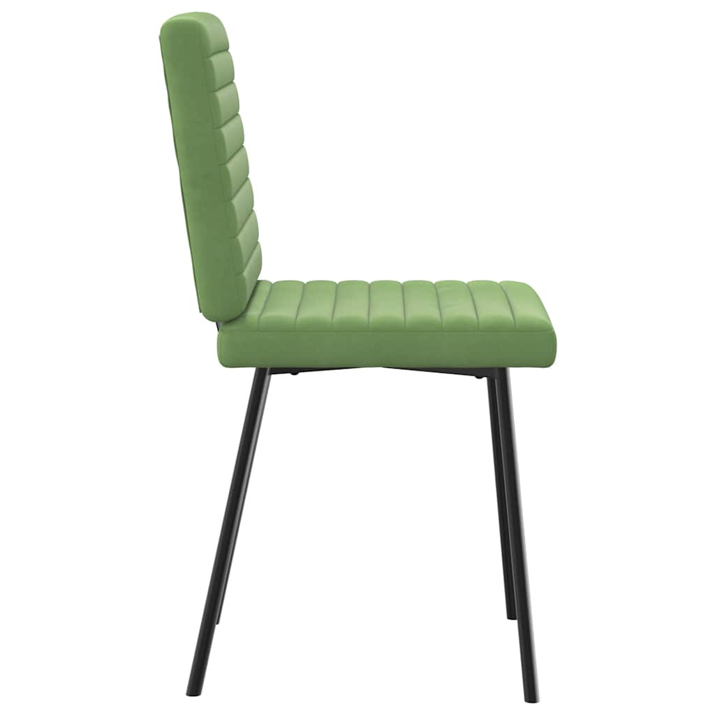 Chaises à manger lot de 6 vert clair velours - XIOS