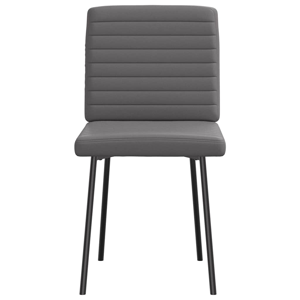 Chaises à manger lot de 6 gris similicuir - XIOS