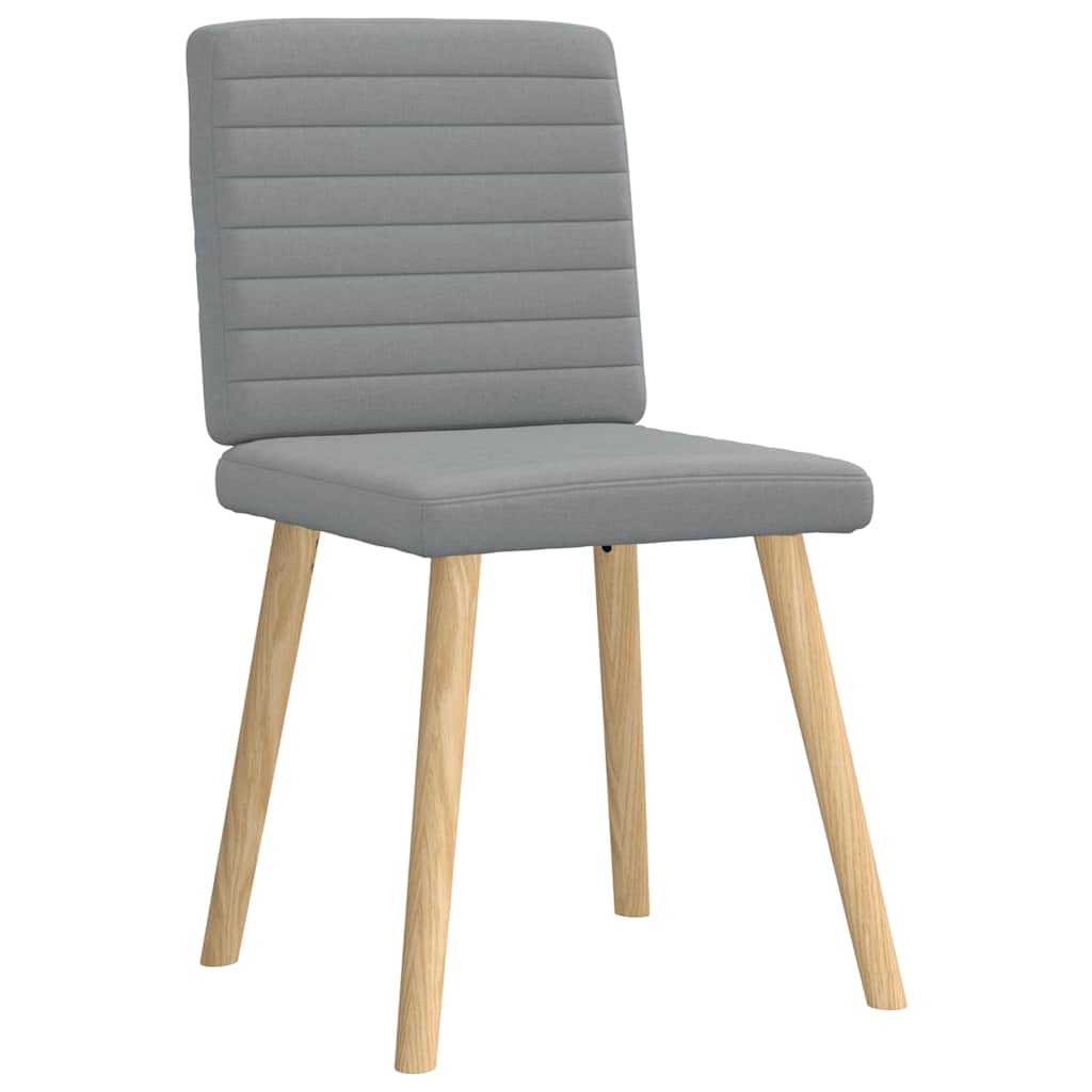 Chaises à manger lot de 6 gris clair tissu - XIOS