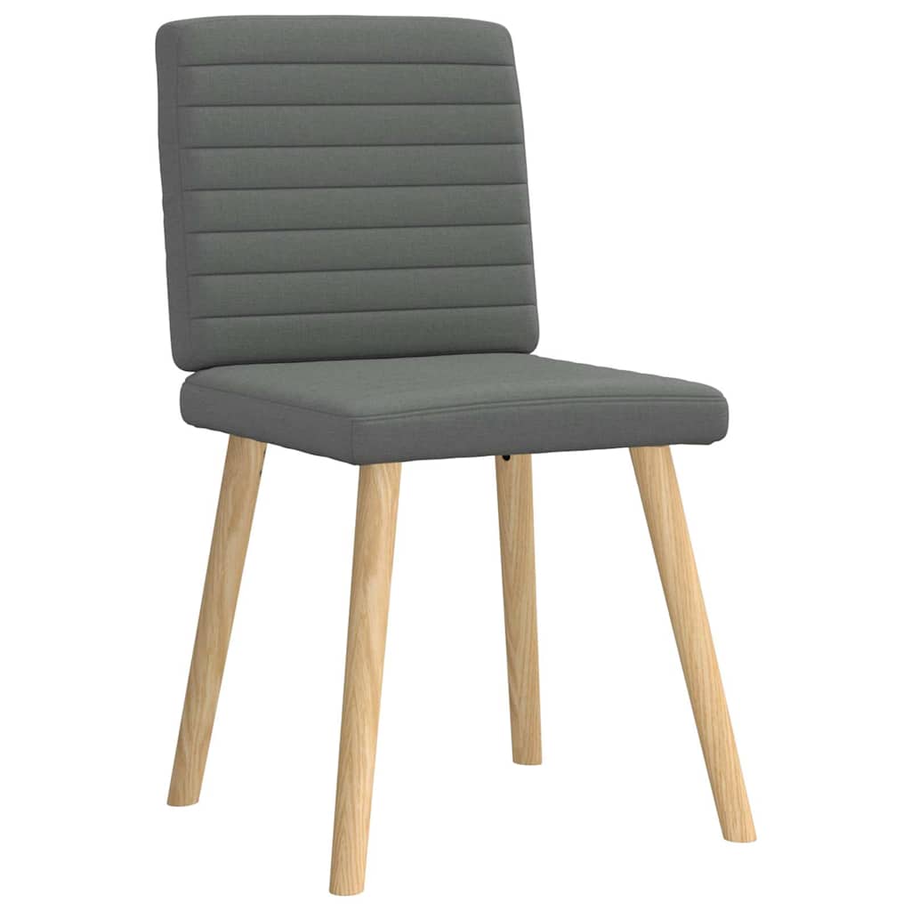 Chaises à manger lot de 6 gris foncé tissu - XIOS