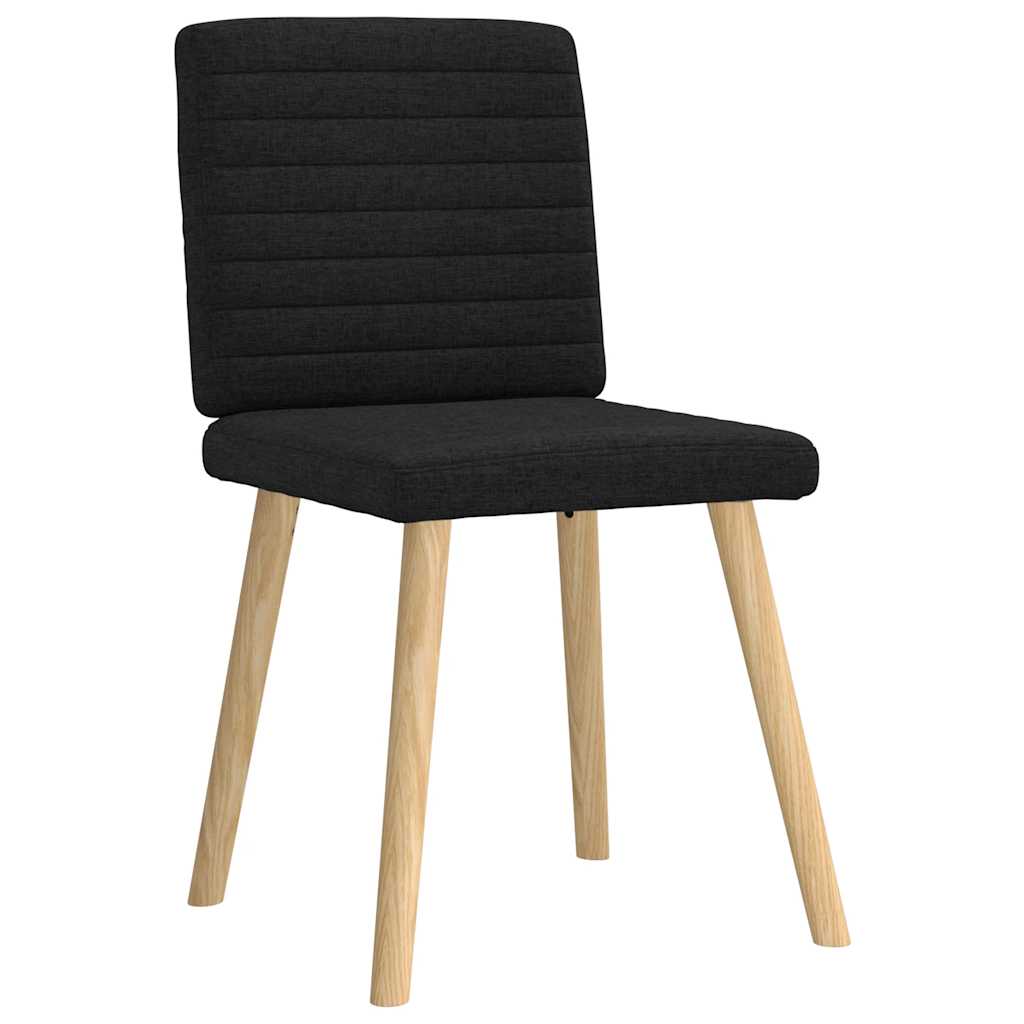 Chaises à manger lot de 6 noir tissu - XIOS