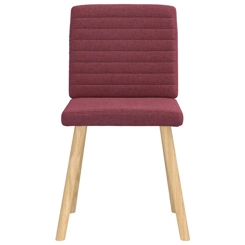 Chaises à manger lot de 6 rouge bordeaux tissu - XIOS