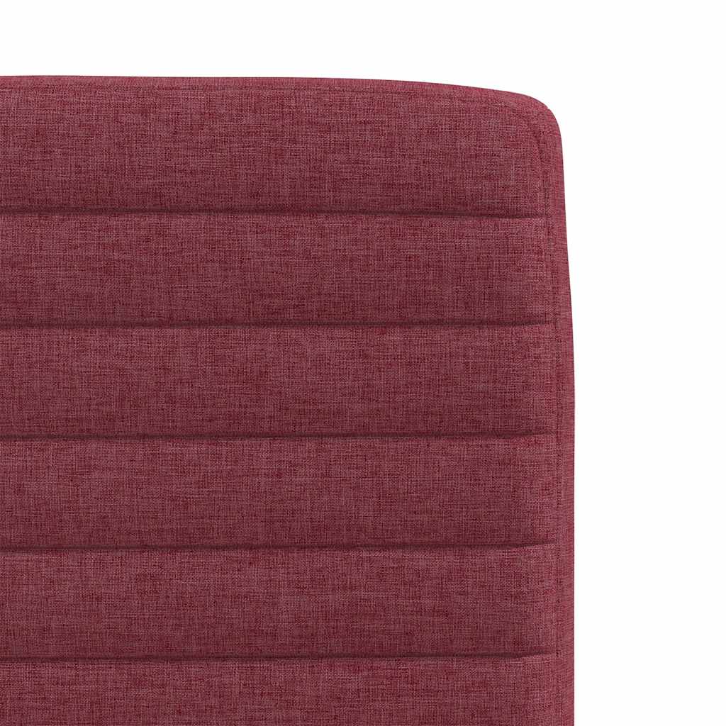 Chaises à manger lot de 6 rouge bordeaux tissu - XIOS