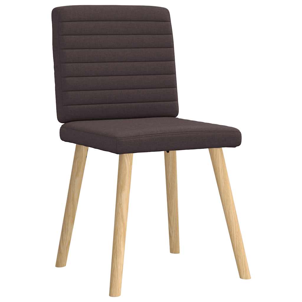 Chaises à manger lot de 6 marron foncé tissu - XIOS