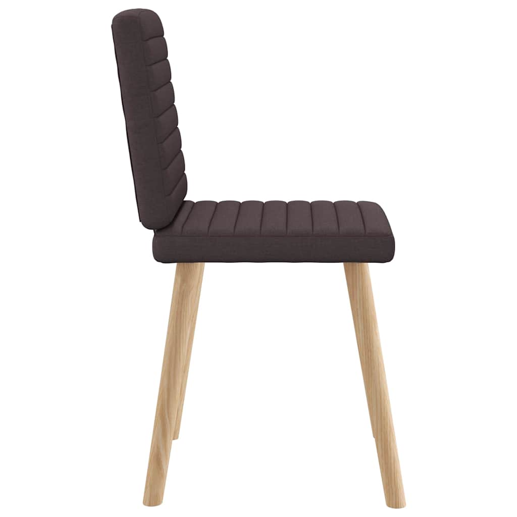 Chaises à manger lot de 6 marron foncé tissu - XIOS