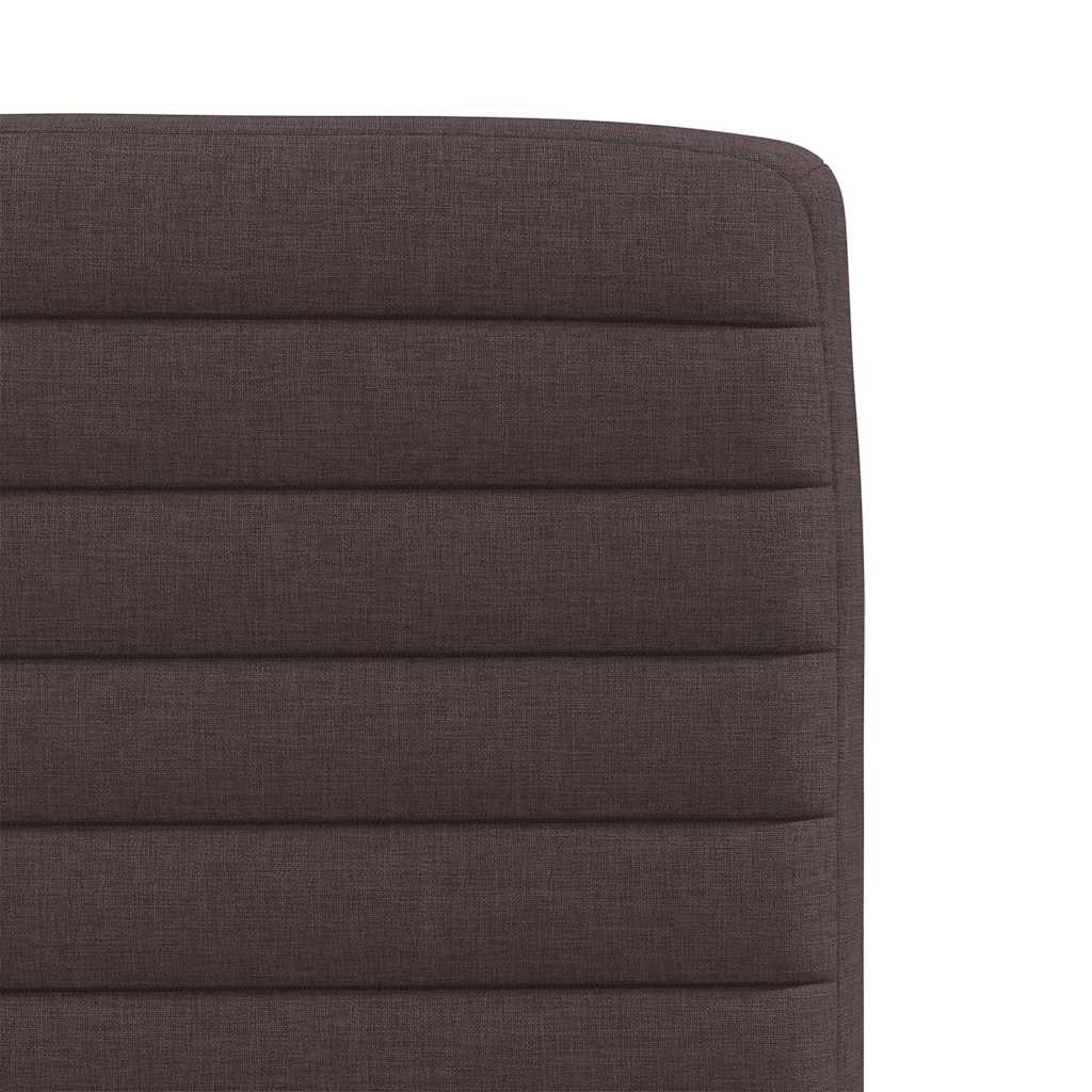 Chaises à manger lot de 6 marron foncé tissu - XIOS