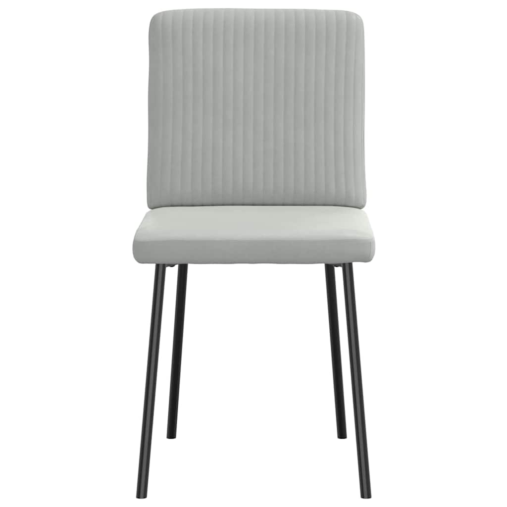 Chaises à manger lot de 6 gris clair velours - XIOS