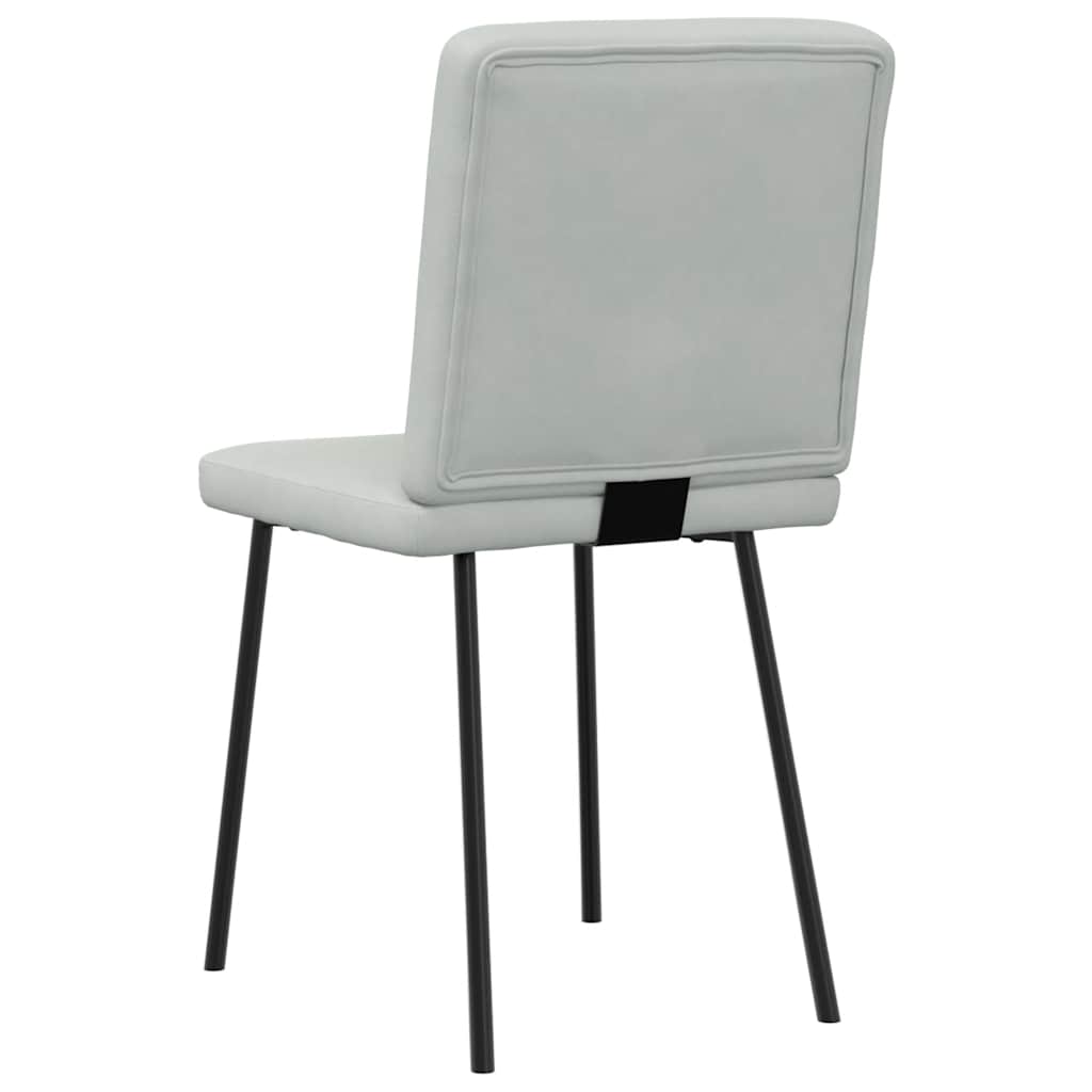Chaises à manger lot de 6 gris clair velours - XIOS
