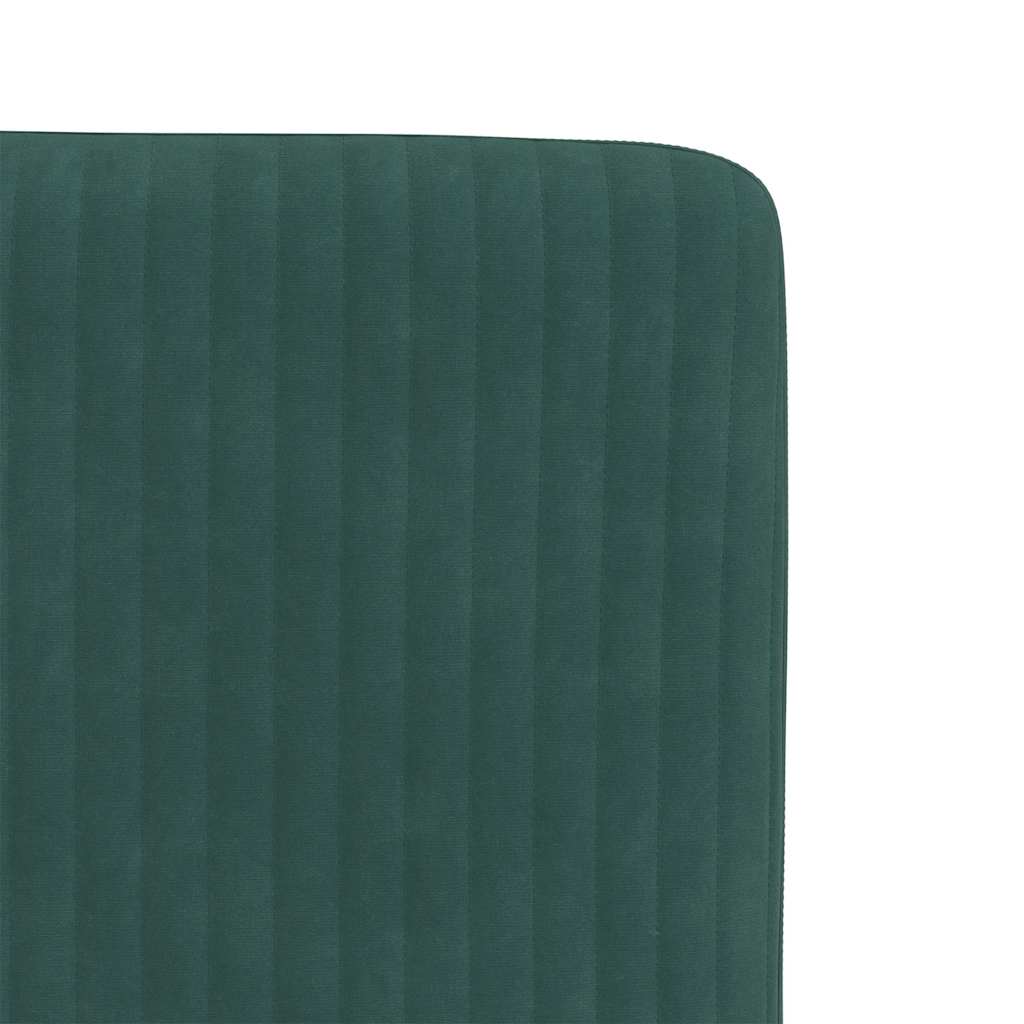 Chaises à manger lot de 6 vert foncé velours - XIOS
