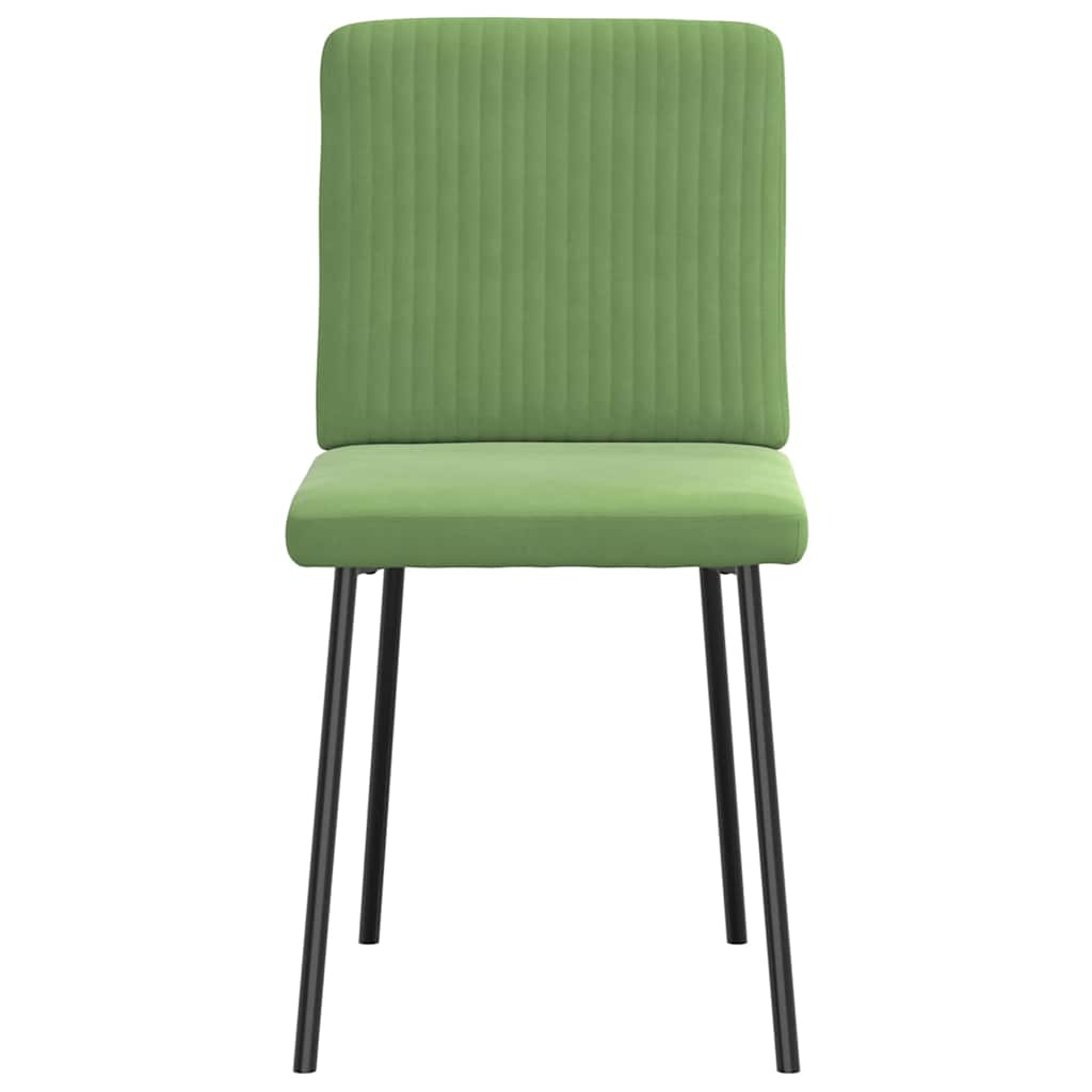 Chaises à manger lot de 6 vert clair velours - XIOS