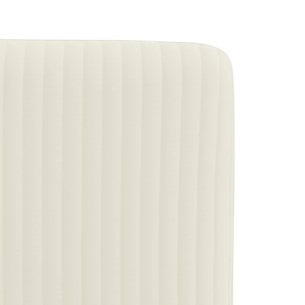 Chaises à manger lot de 6 crème velours - XIOS